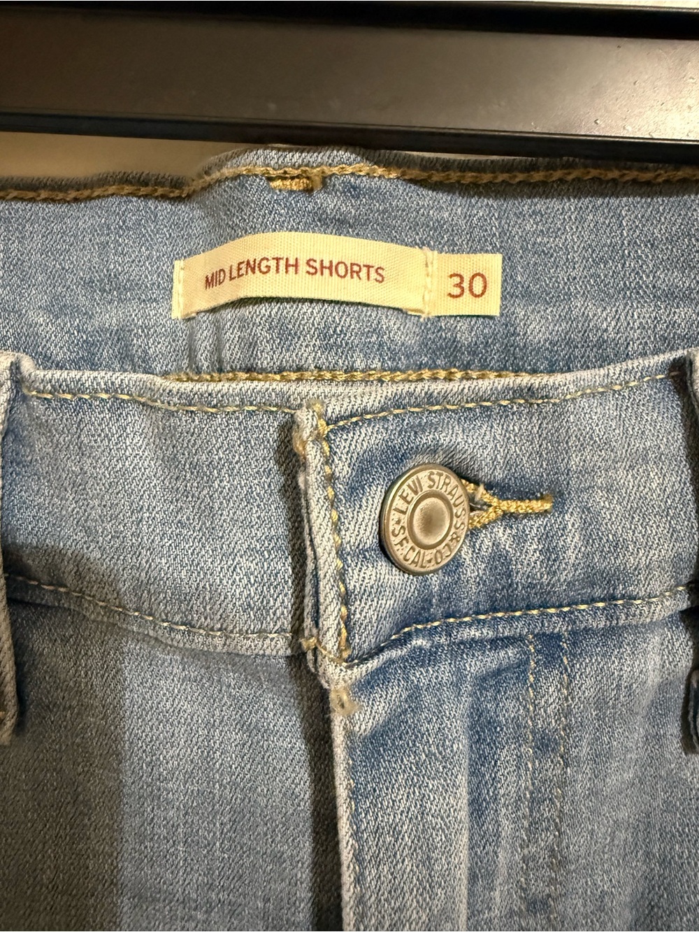 Levi's Light Blue Denim Jean Shorts - Picture 5 of 6